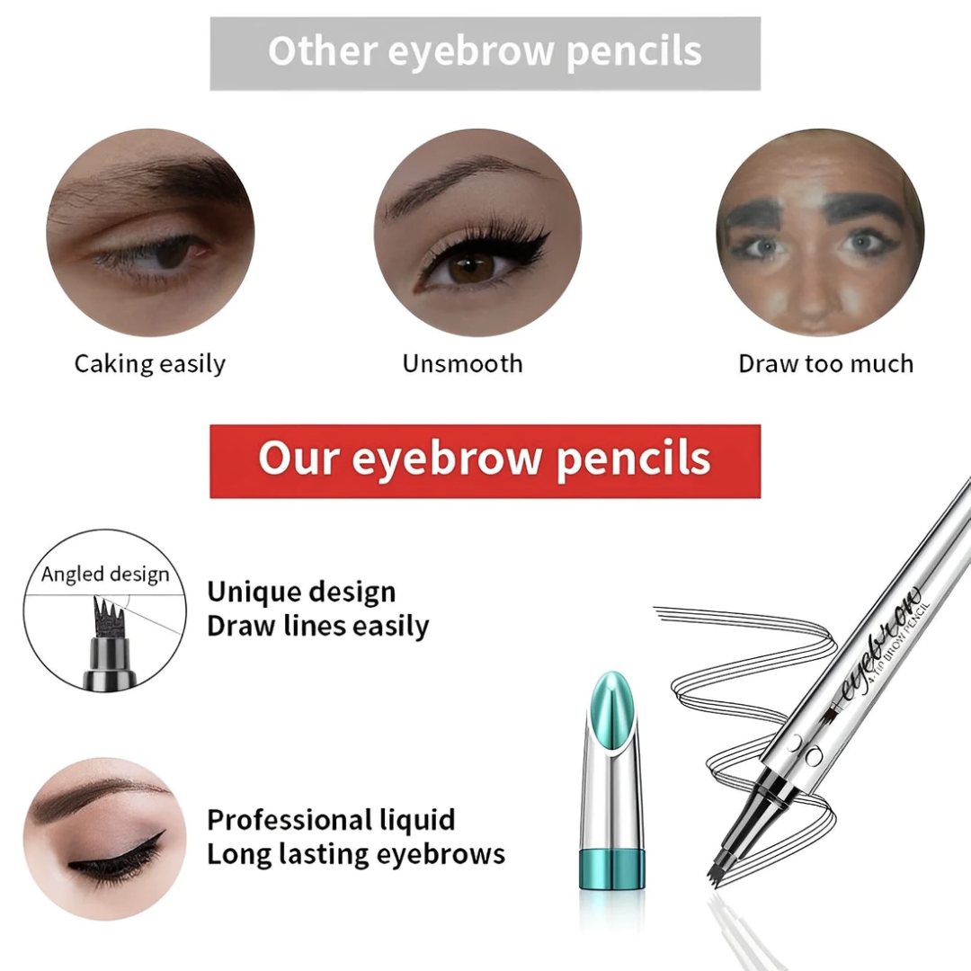 New Waterproof Eyebrow Pencil with Micro-Fork Tip | Multi- Purpose Usage for Eyebrows & hair line 😍BUY 1 GET 1 FREE 😍