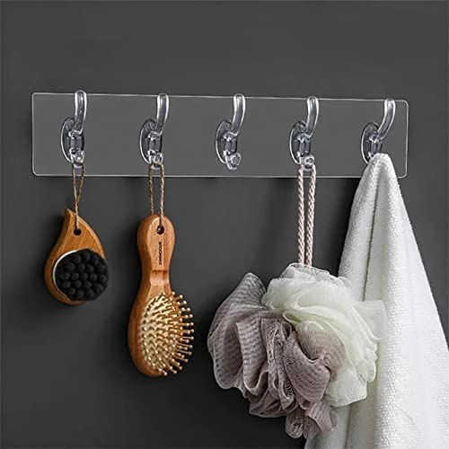 6 Row Multifunctional Transparent Sticky Hook Set Adhesive Sticker Hanger 😍  SET OF 3 HOOKS  😍