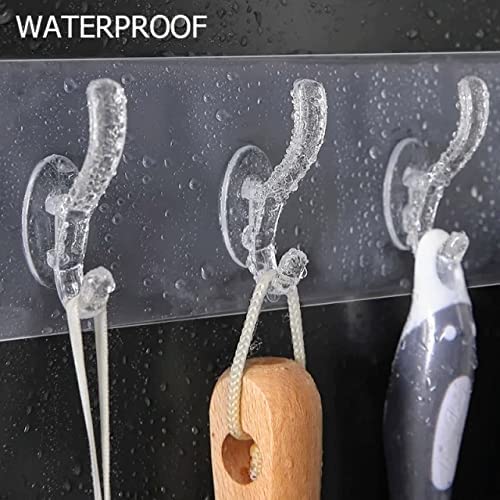 6 Row Multifunctional Transparent Sticky Hook Set Adhesive Sticker Hanger 😍  SET OF 3 HOOKS  😍