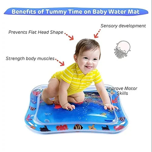 Baby Slapped Pad | Leakproof Water Mat for Baby | Inflatable Bed, Swimming Mats, Crawling Floor Bed (Multicolour)