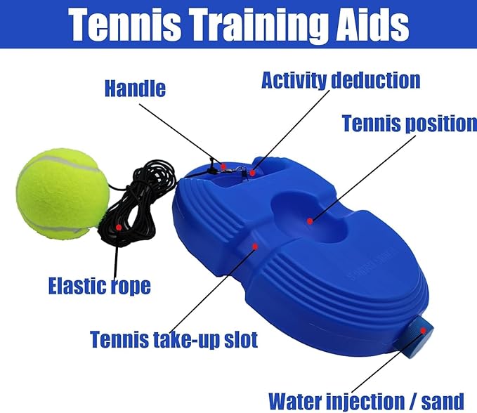 Portable Solo Cricket/Tennis Training Equipment for Self-Practice + 1 Pencil Pouch FREE | Multi-Color