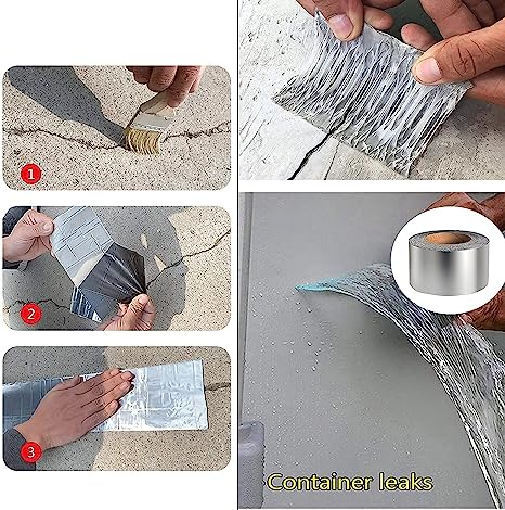 Repair Tape Waterproof Tape Aluminum Foil Sealan Repair Window Silicone Boat Pipe Sealing Glass Roof Patching Heat Resistant | 🔥 BUY 1 GET 1 FREE 🔥