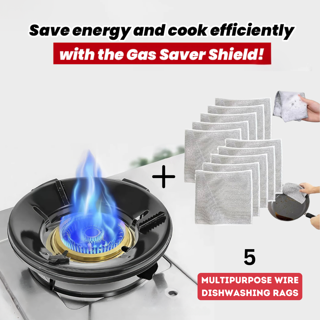 High Quality Gas Saving Energy Stand 🔥🔥BUY 1 GET 1 FREE OFFER🔥🔥 + 5 Multipurpose Wire Dishwashing Rags FREE