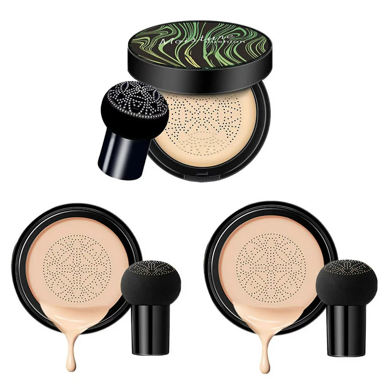 Waterproof CC Cream With Mushroom Head Makeup Brush | Suitable for all skin tones