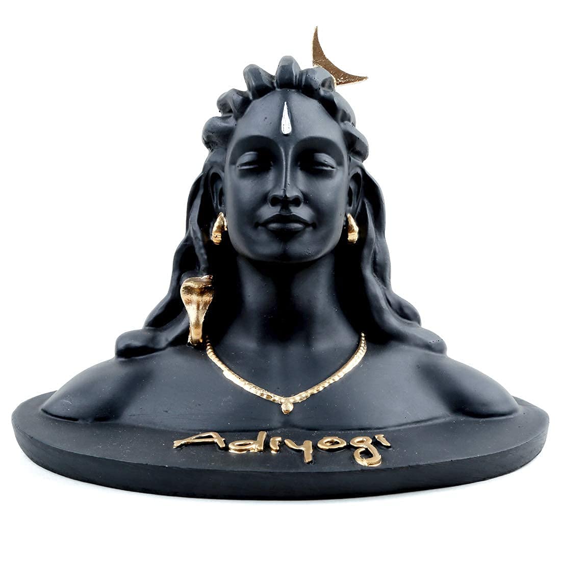 The Adiyogi statue with Rudraksha Mala | Adiyogi Statue for Car Accessories for Dash Board, Pooja & Gift,Decore Items for Home & Office, Made in India (Adiyogi)