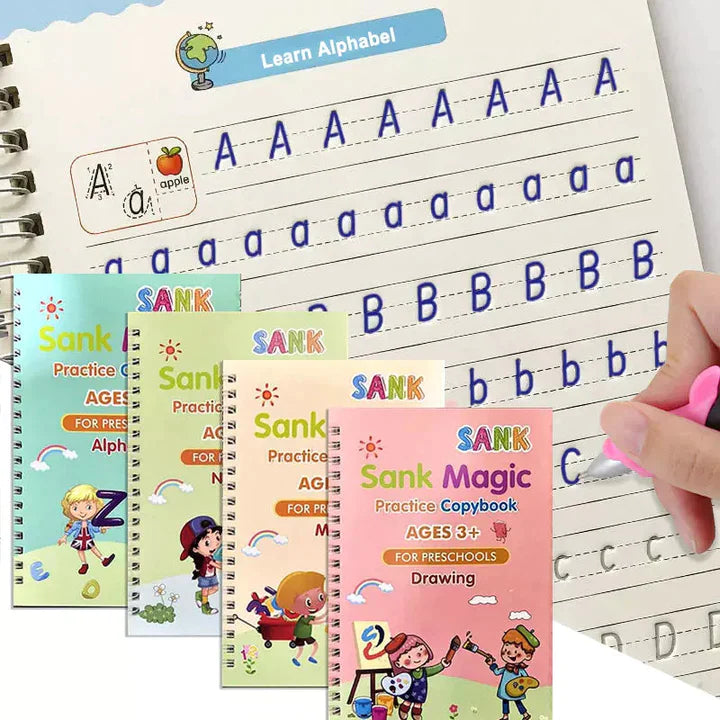 Magic Book Buy 1 set & Get 1 set FREE!!! ( 8 Book + 20 Refill+2 Pen+2 Grip ) + 1 Pencil Pouch Free