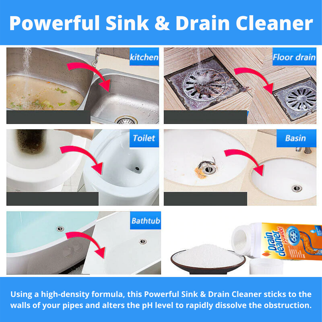 Powerful Sink Drain & Toilet Cleaner | Buy 1 Get 2 Offer