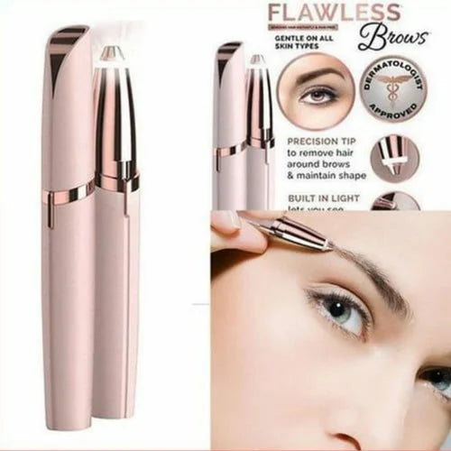 Flawless Electric Painless Facial Hair Remover Trimmers With Led Light(Rose Gold)